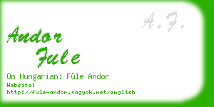andor fule business card